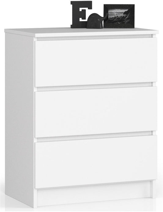 Commode 3 tiroirs  60 x 77 x 40 cm Blanche
