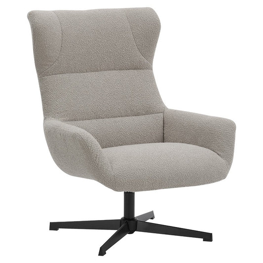 Fauteuil Anesis tissu teddy beige 80x82x103cm