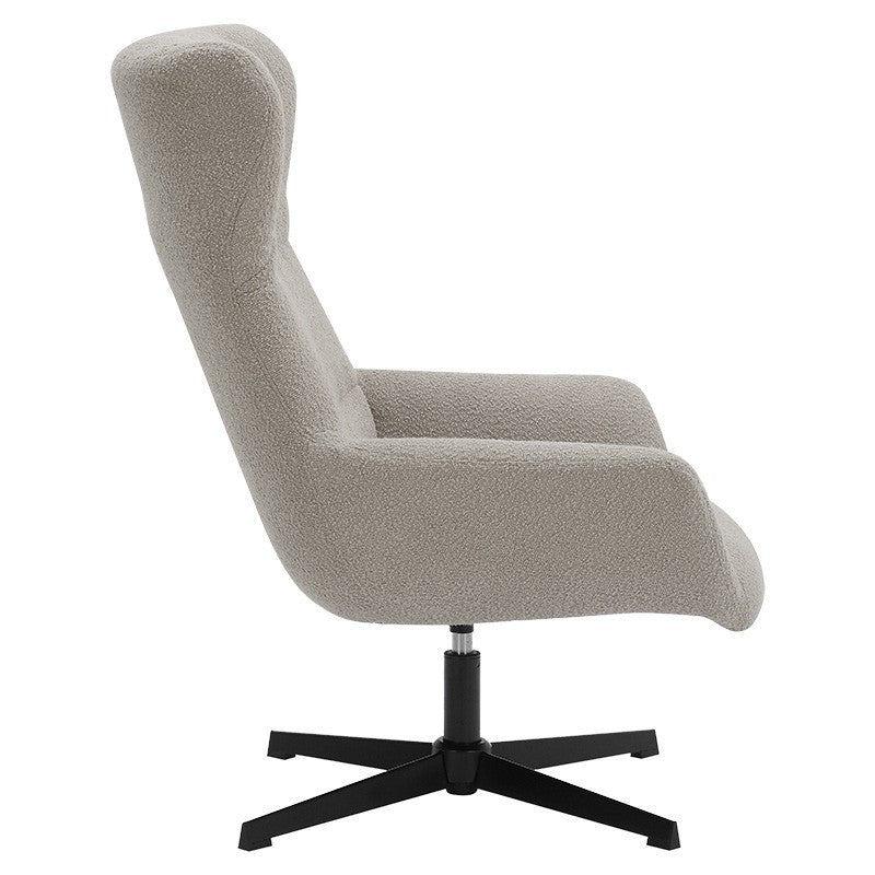 Fauteuil Anesis tissu teddy beige 80x82x103cm