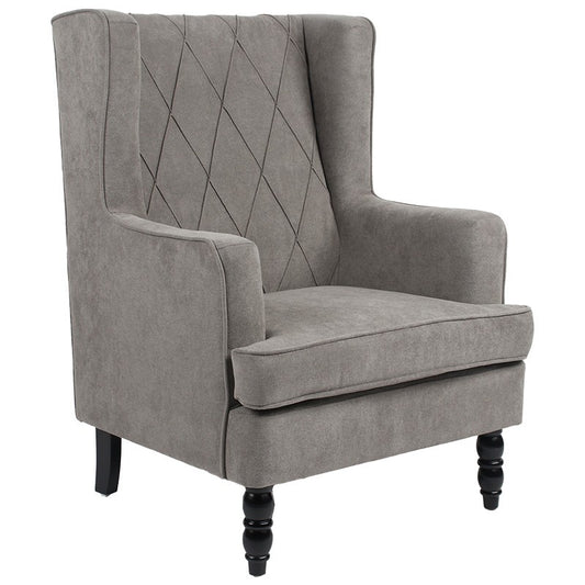 Fauteuil Efficient tissu gris-noir 72x97x100cm