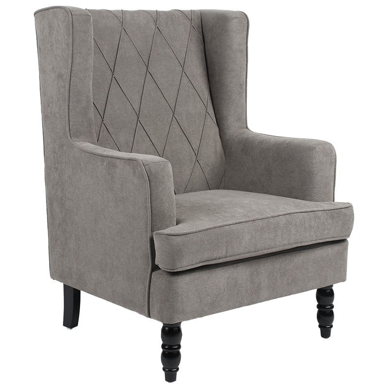 Fauteuil Efficient tissu gris-noir 72x97x100cm