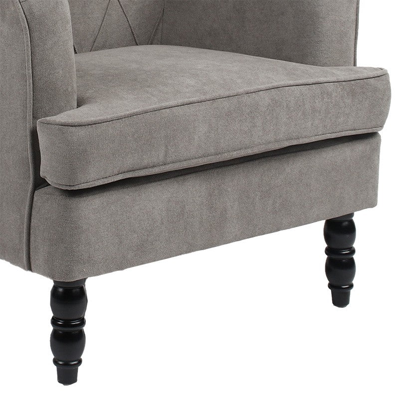 Fauteuil Efficient tissu gris-noir 72x97x100cm