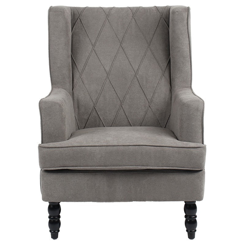 Fauteuil Efficient tissu gris-noir 72x97x100cm