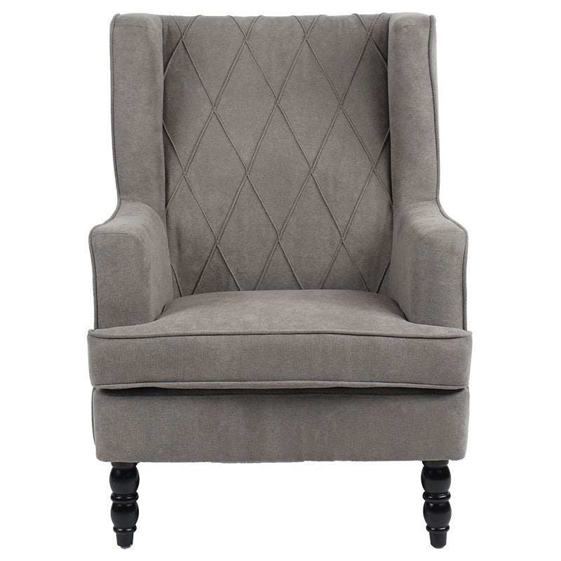 Fauteuil Efficient tissu gris-noir 72x97x100cm