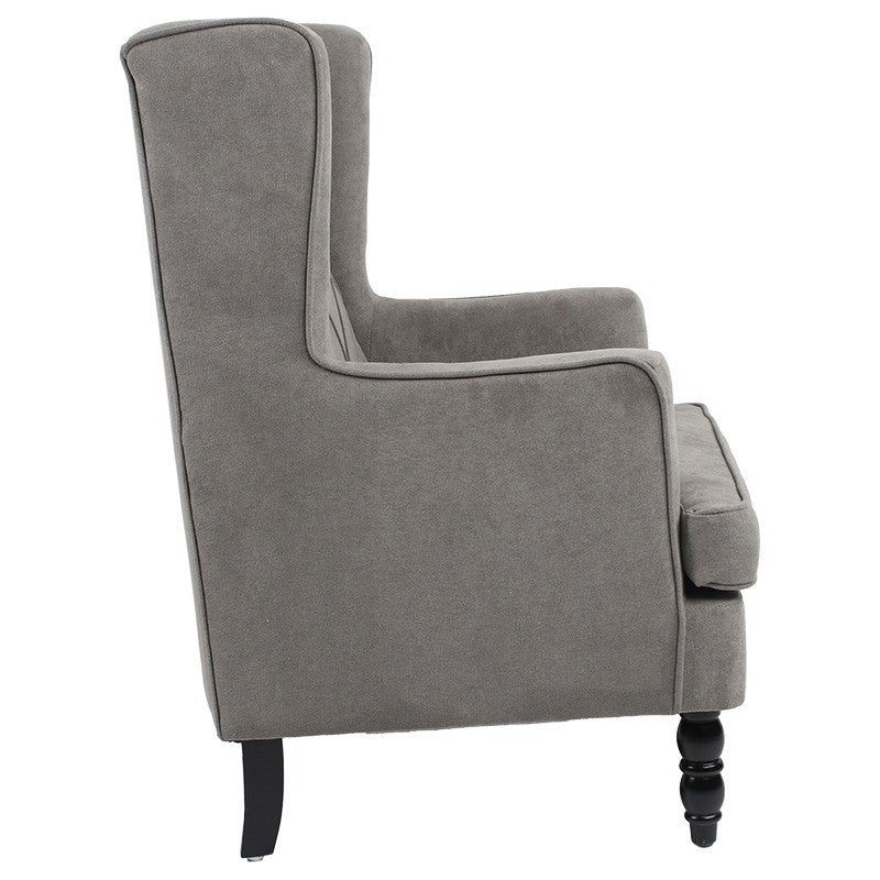 Fauteuil Efficient tissu gris-noir 72x97x100cm