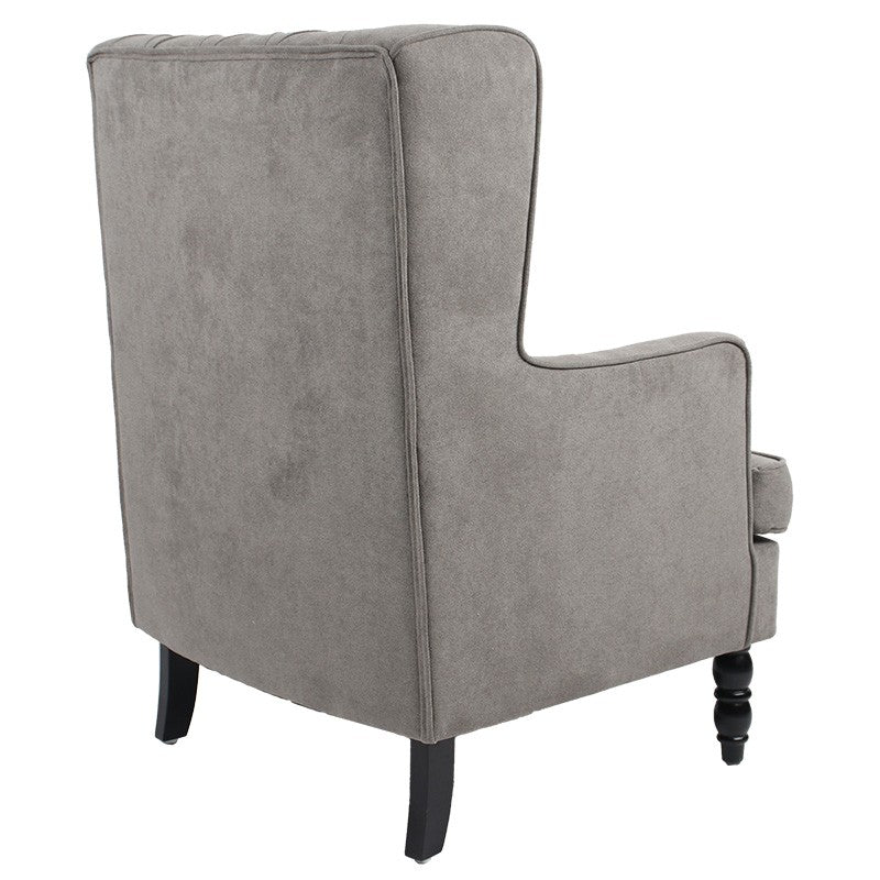Fauteuil Efficient tissu gris-noir 72x97x100cm