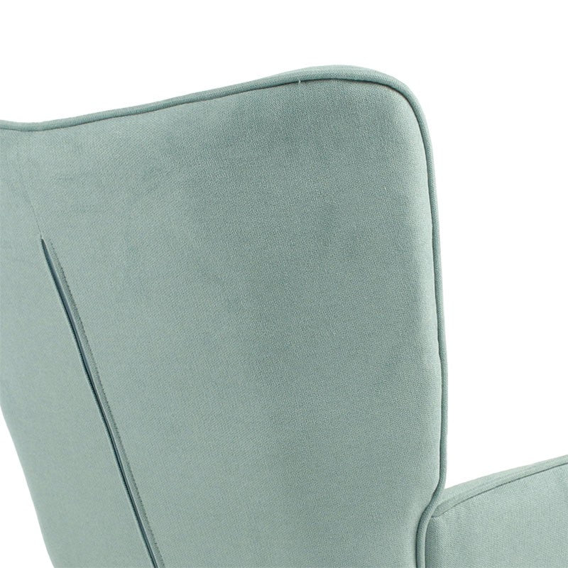 Fauteuil Fluffy tissu vert vif-naturel 75x69x96cm