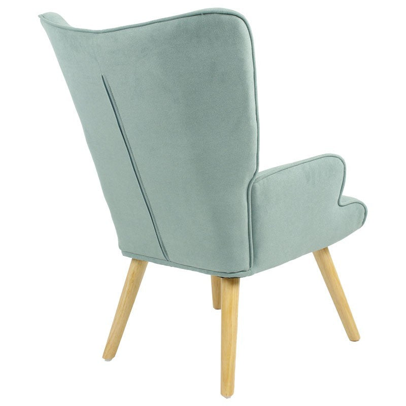 Fauteuil Fluffy tissu vert vif-naturel 75x69x96cm