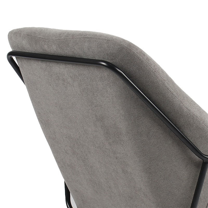 Fauteuil Indélébile tissu gris-noir 76x67x81cm