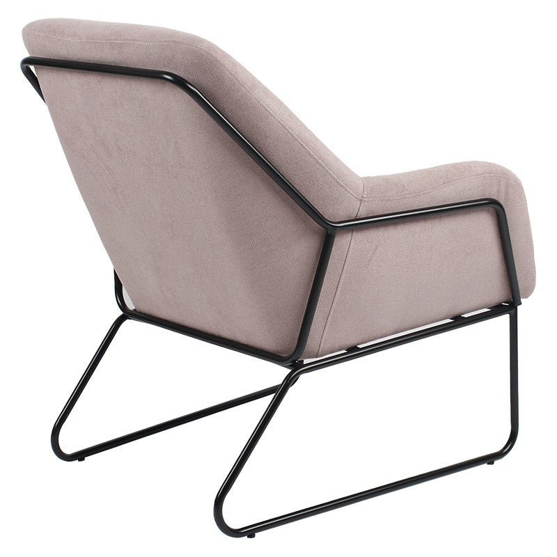 Fauteuil Indélébile tissu rose-noir 76x67x81cm