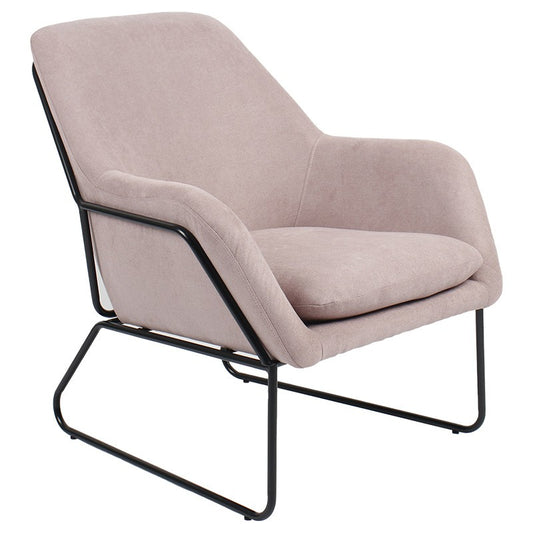Fauteuil Indélébile tissu rose-noir 76x67x81cm