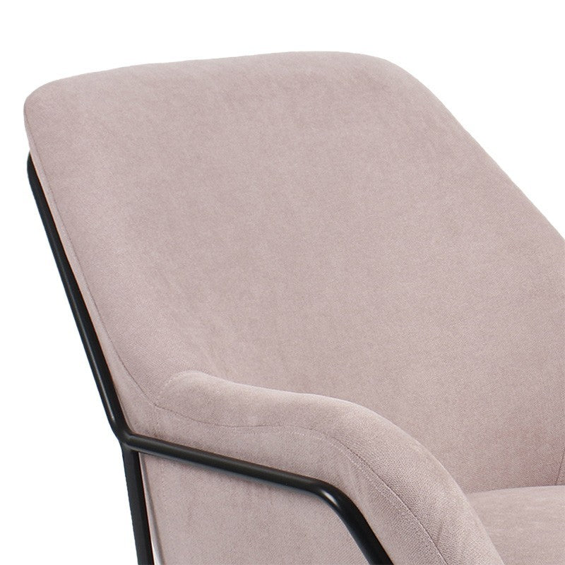 Fauteuil Indélébile tissu rose-noir 76x67x81cm