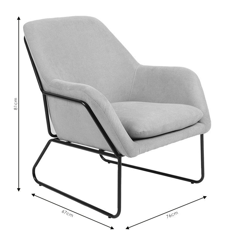 Fauteuil Indélébile tissu rose-noir 76x67x81cm