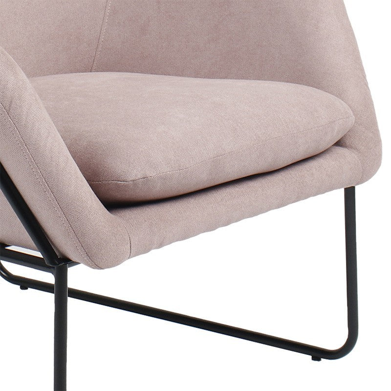 Fauteuil Indélébile tissu rose-noir 76x67x81cm