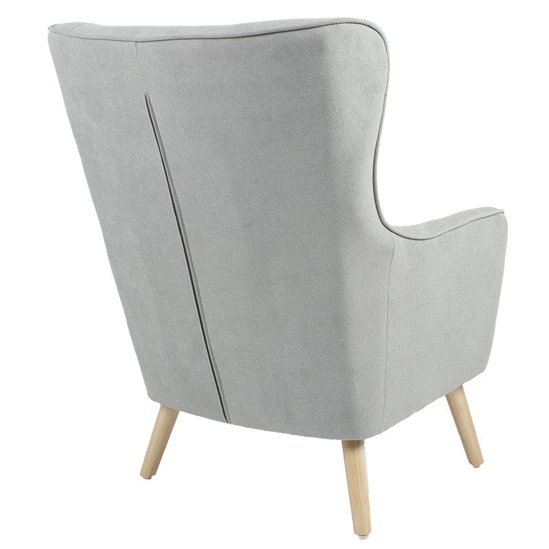 Fauteuil Incisive tissu Gris clair-naturel 72x89x105cm
