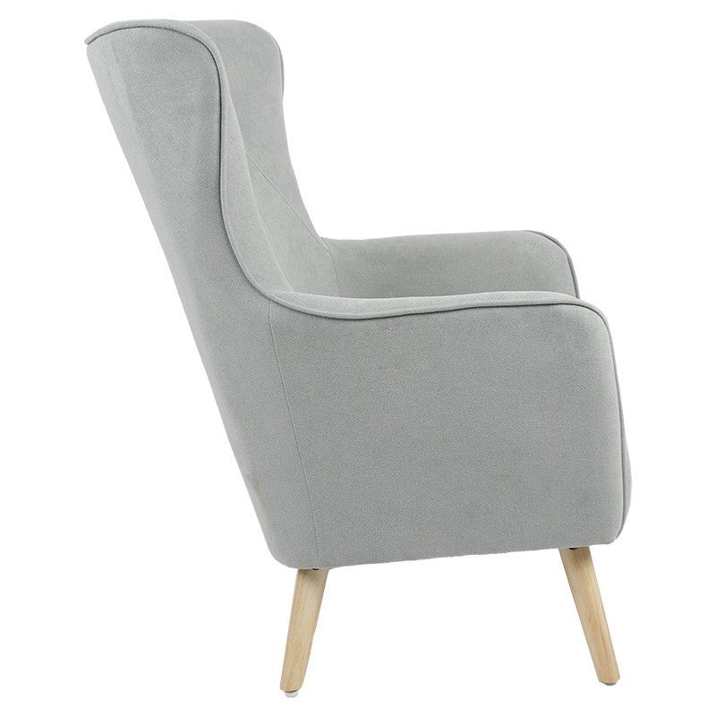 Fauteuil Incisive tissu Gris clair-naturel 72x89x105cm