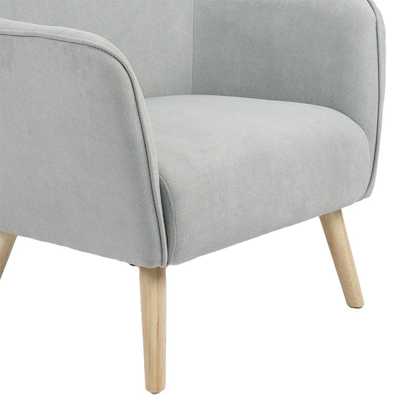 Fauteuil Incisive tissu Gris clair-naturel 72x89x105cm