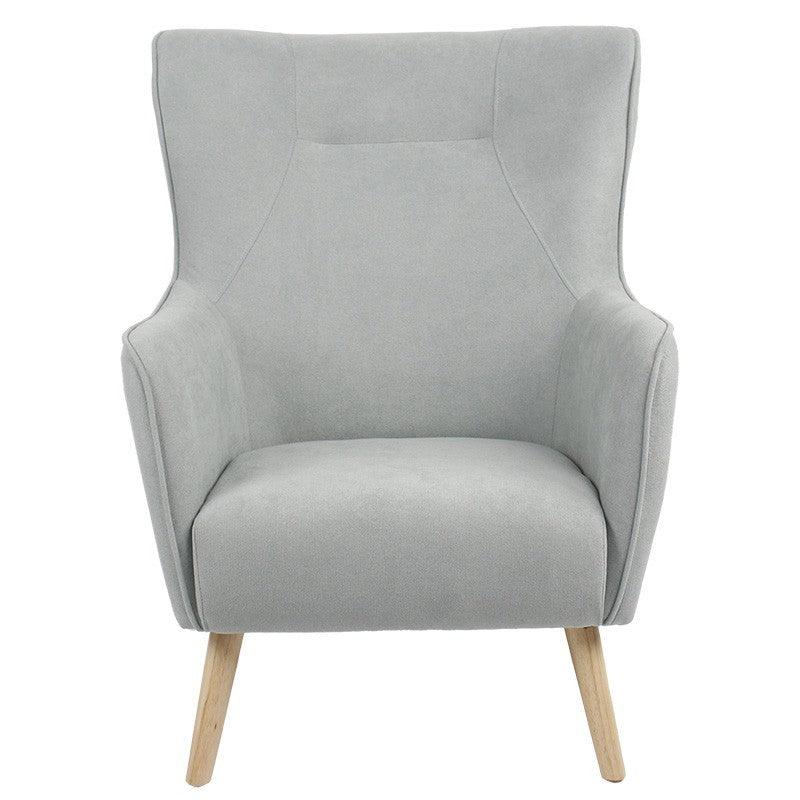 Fauteuil Incisive tissu Gris clair-naturel 72x89x105cm