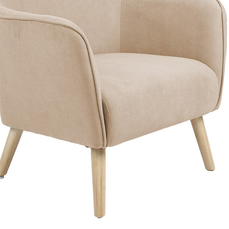 Fauteuil Incisive tissu Beige-naturel 72x89x105cm