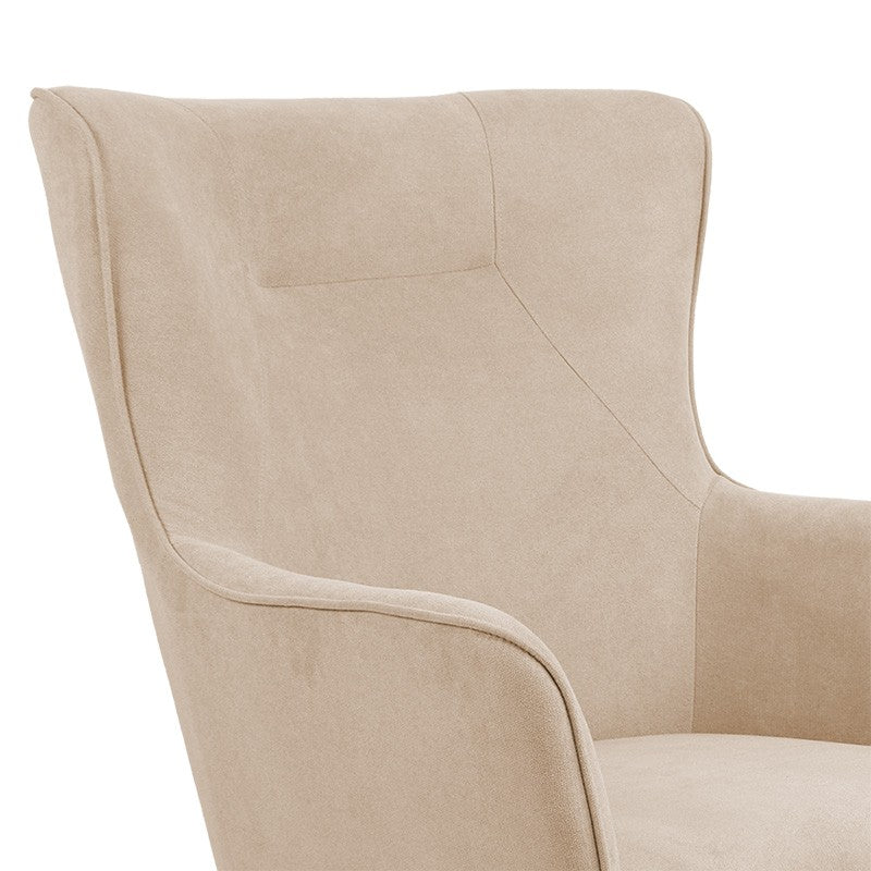 Fauteuil Incisive tissu Beige-naturel 72x89x105cm