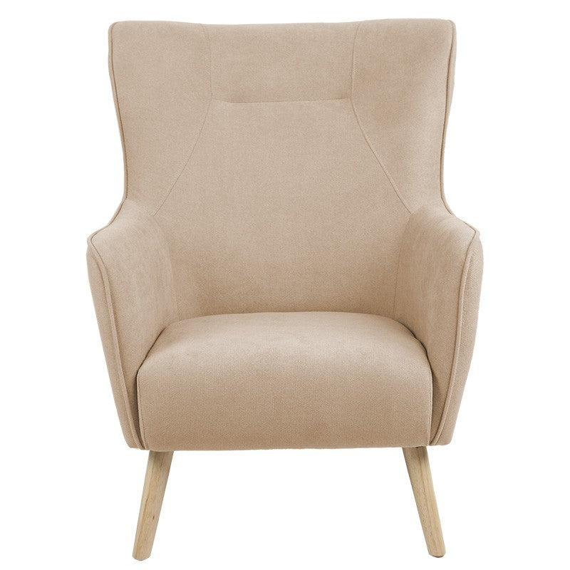 Fauteuil Incisive tissu Beige-naturel 72x89x105cm