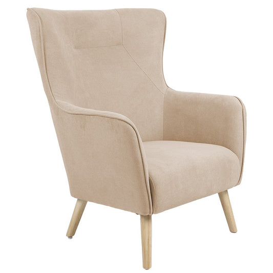 Fauteuil Incisive tissu Beige-naturel 72x89x105cm