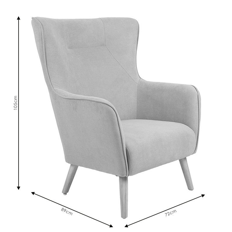 Fauteuil Incisive tissu Beige-naturel 72x89x105cm