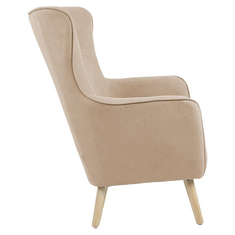 Fauteuil Incisive tissu Beige-naturel 72x89x105cm