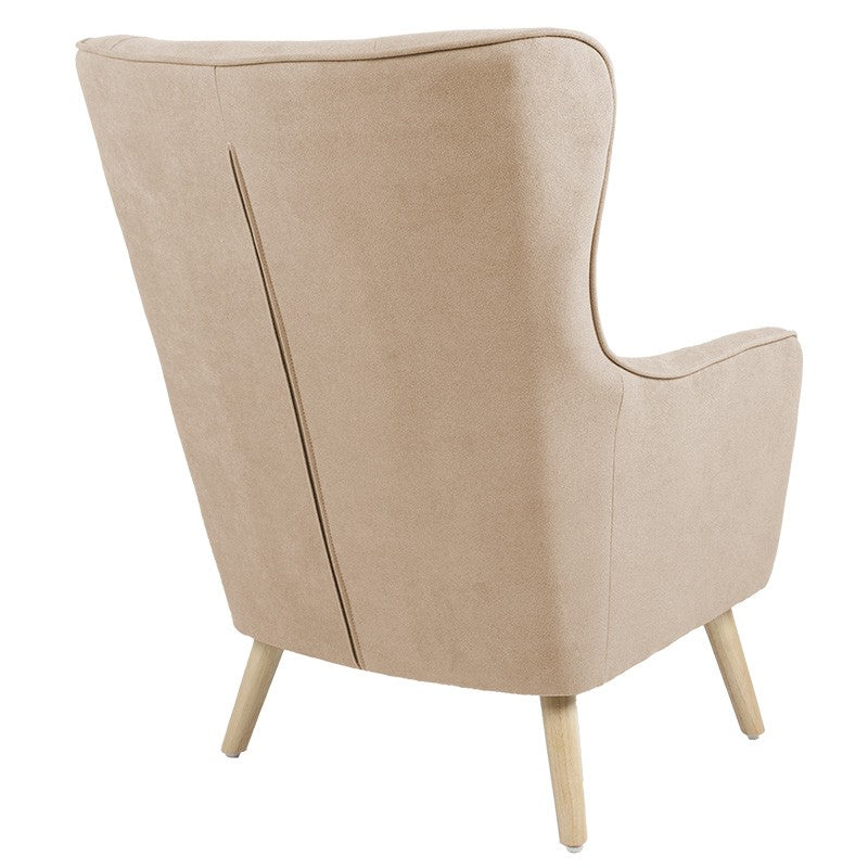 Fauteuil Incisive tissu Beige-naturel 72x89x105cm