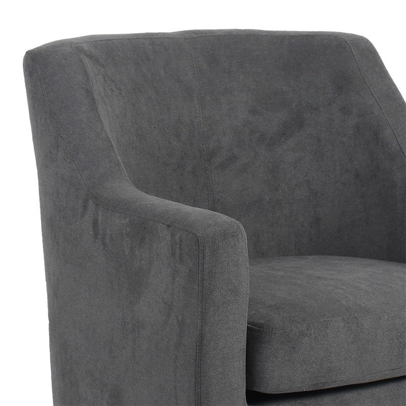 Fauteuil Joyful tissu anthracite-naturel 71x71x81cm