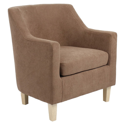 Fauteuil Joyful tissu marron-naturel 71x71x81cm