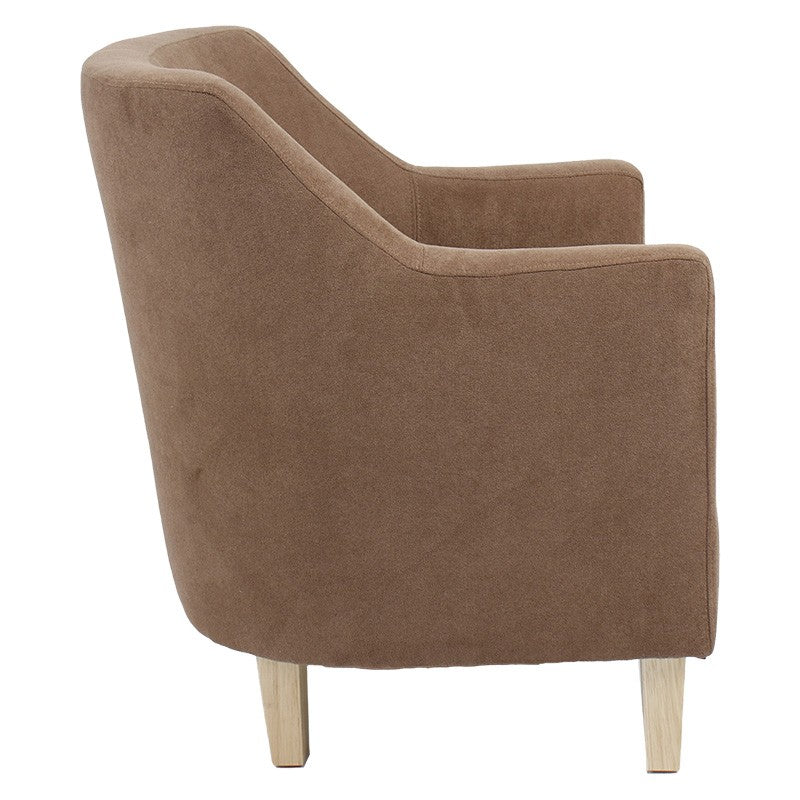 Fauteuil Joyful tissu marron-naturel 71x71x81cm