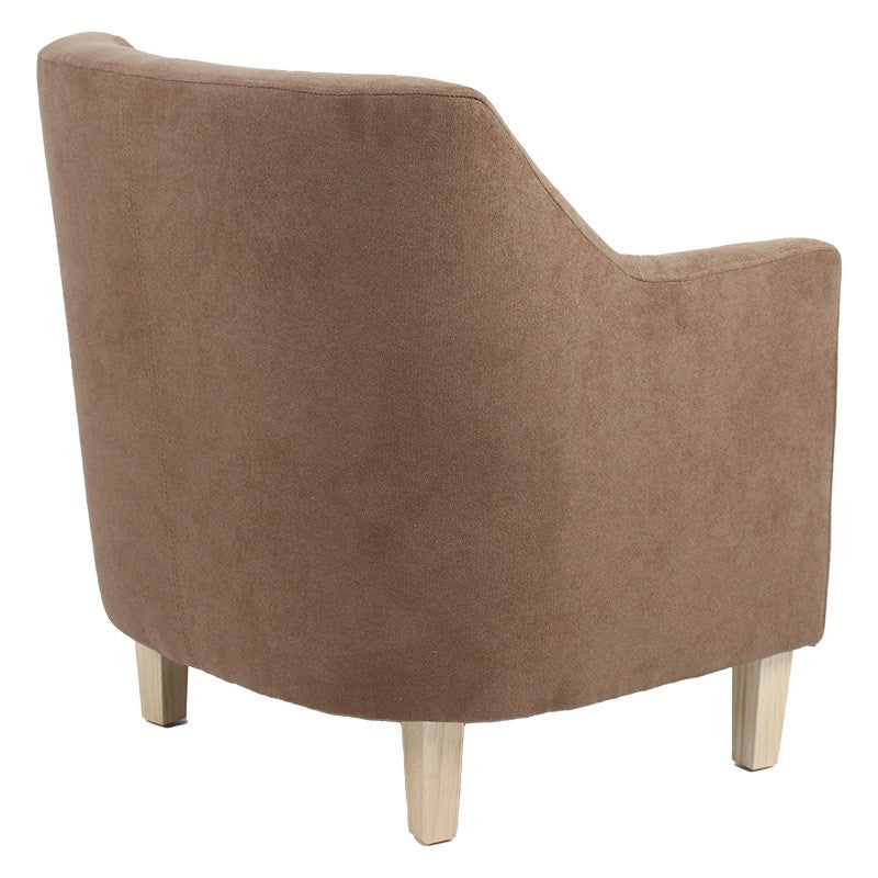 Fauteuil Joyful tissu marron-naturel 71x71x81cm
