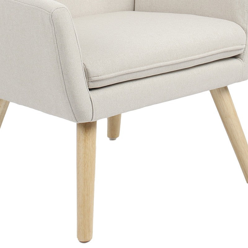 Fauteuil Likable tissu écru-naturel 67x89x86cm