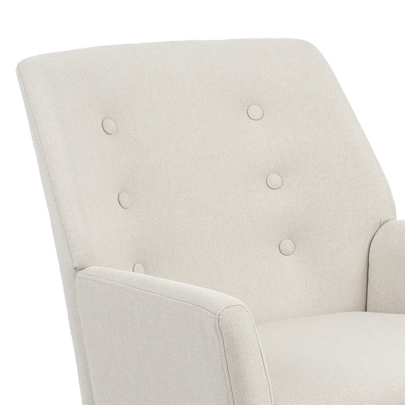 Fauteuil Likable tissu écru-naturel 67x89x86cm
