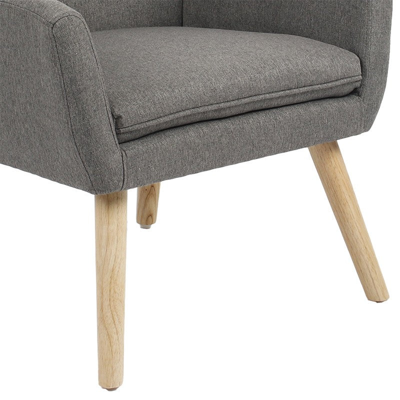Fauteuil Likable tissu gris naturel 67x89x86cm