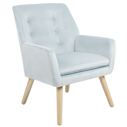 Fauteuil Likable velours veraman-naturel 67x89x86cm