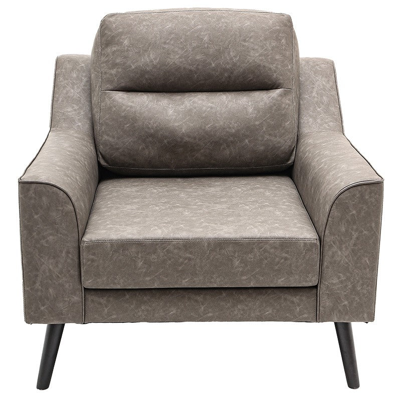 Fauteuil Lonnie PU gris antique 94x95,5x92,5cm