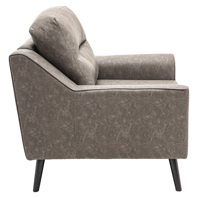 Fauteuil Lonnie PU gris antique 94x95,5x92,5cm