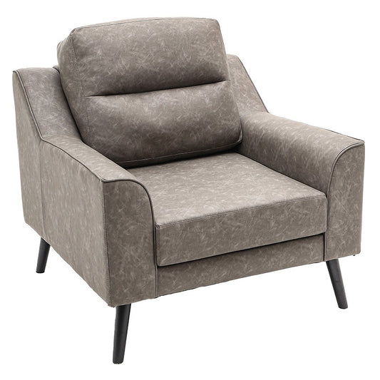 Fauteuil Lonnie PU gris antique 94x95,5x92,5cm