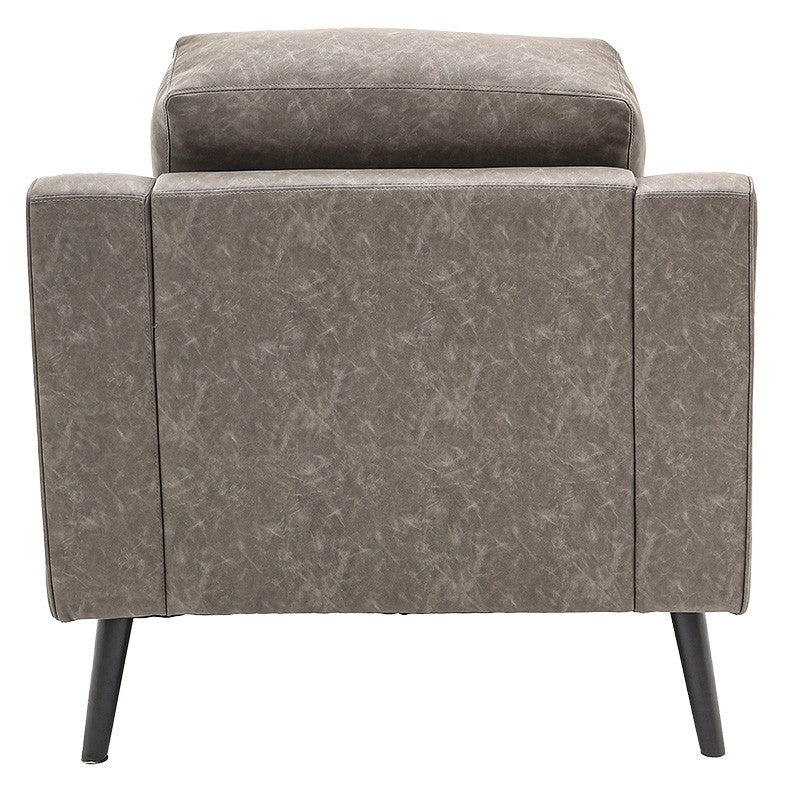 Fauteuil Lonnie PU gris antique 94x95,5x92,5cm