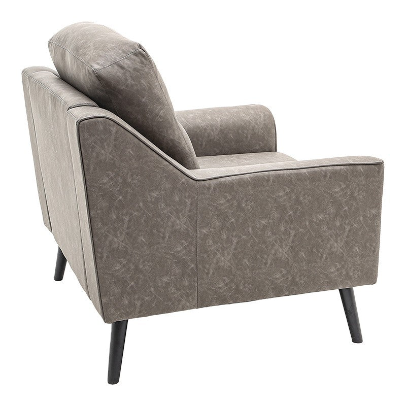 Fauteuil Lonnie PU gris antique 94x95,5x92,5cm