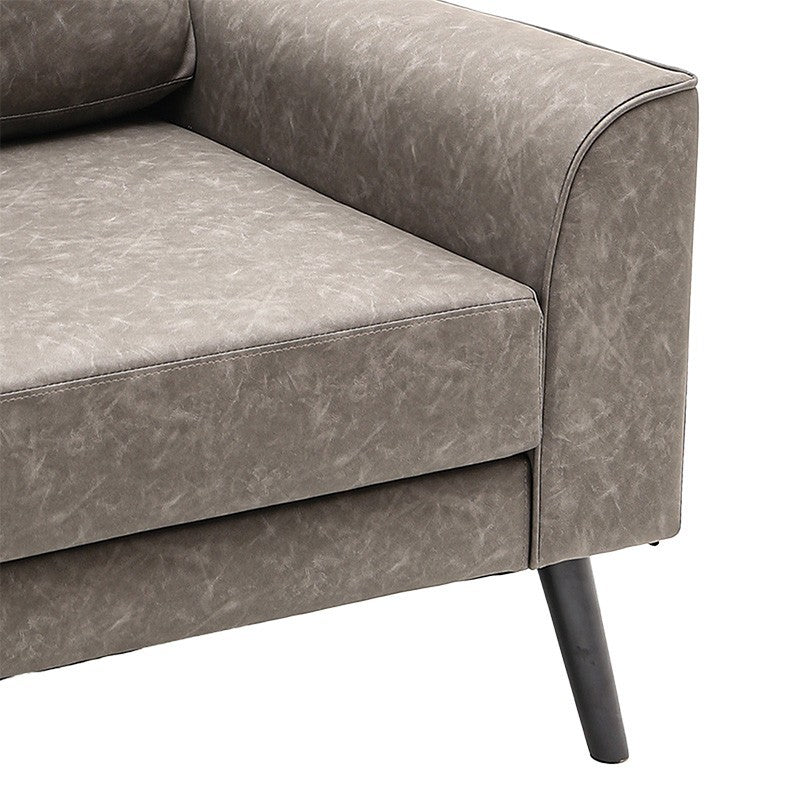 Fauteuil Lonnie PU gris antique 94x95,5x92,5cm