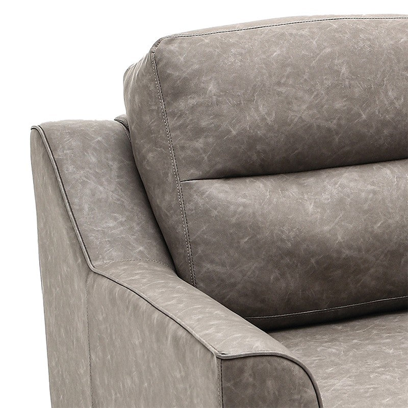 Fauteuil Lonnie PU gris antique 94x95,5x92,5cm
