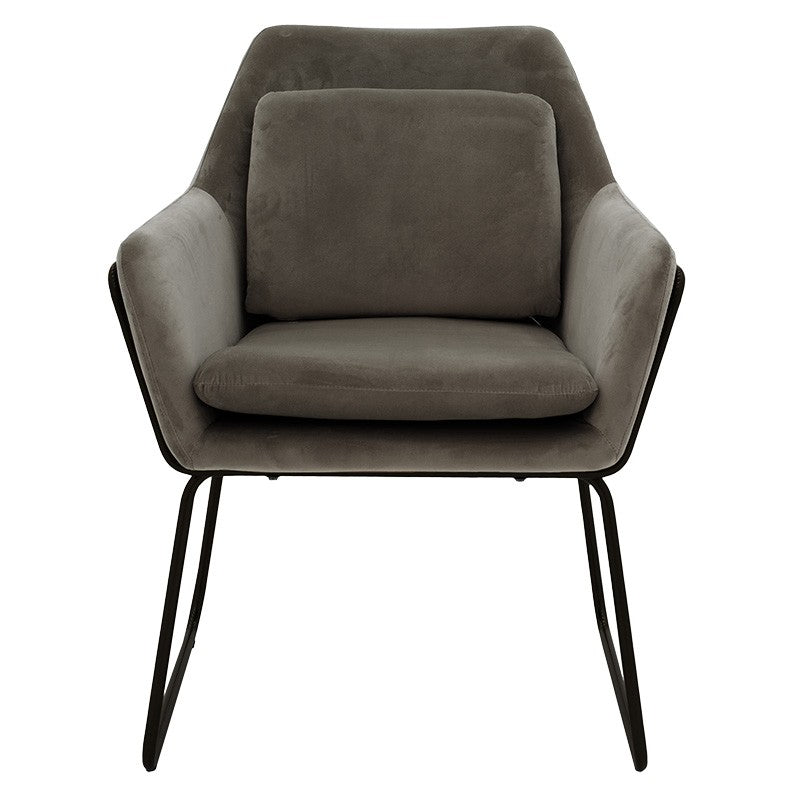 Fauteuil Mira anthracite-noir 65x69x86cm