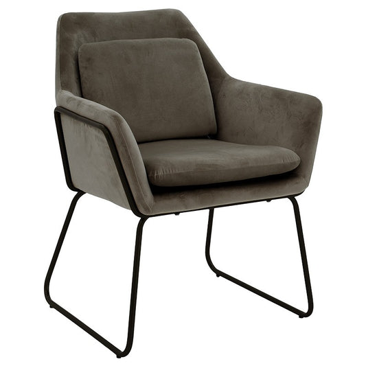 Fauteuil Mira anthracite-noir 65x69x86cm