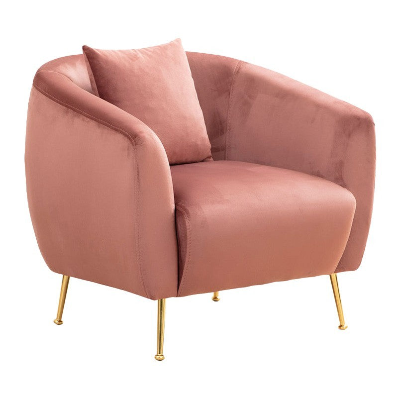 Fauteuil  tissu rose 70x82x82cm