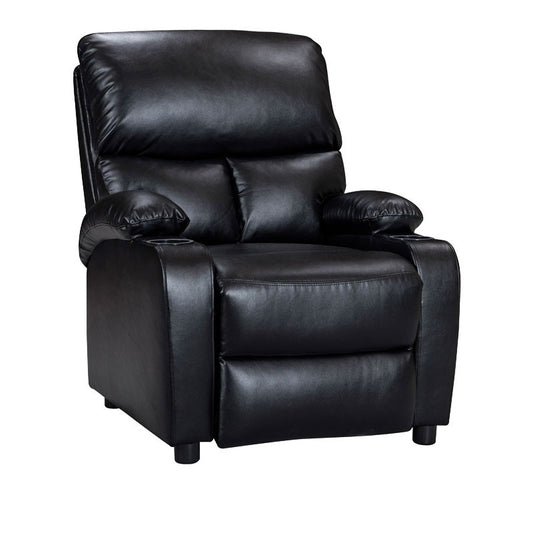 Fauteuil relax avec porte-gobelet Gartia PU Noir