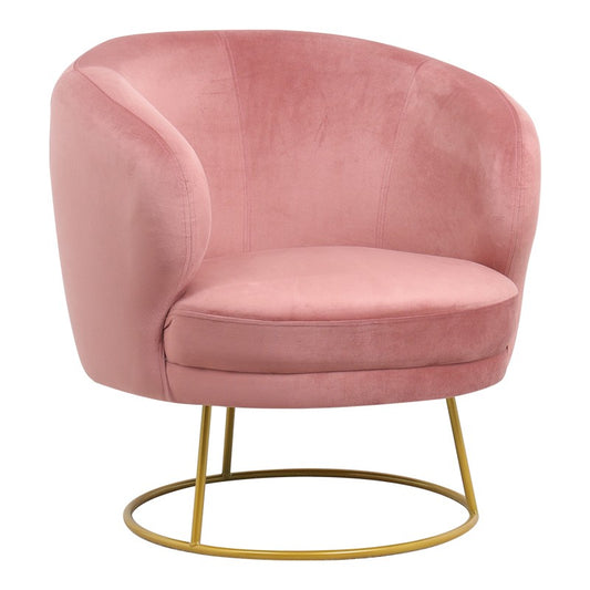 Fauteuil Rony velours pomme pourrie-pied métal doré 78x75x82cm