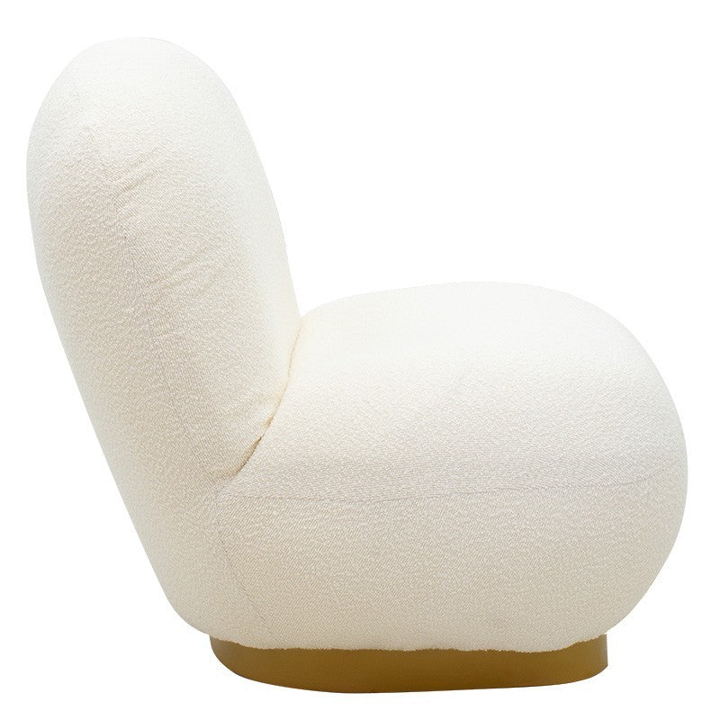 Fauteuil Rosalie tissu boucle crème-doré 83x80x79cm
